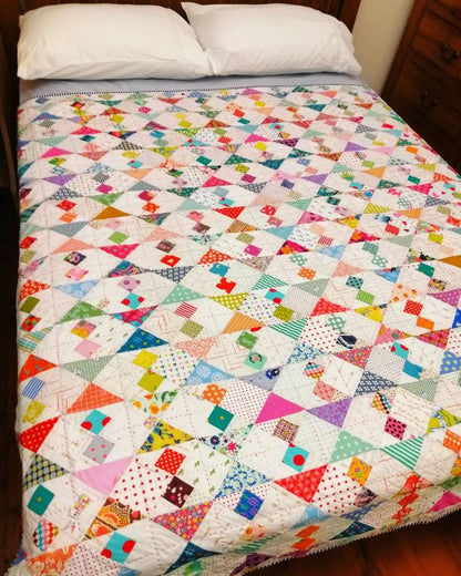 Feel The Tide PDF quilt pattern Scrap quilt throw quilt Thimbles and Needles patchwork
