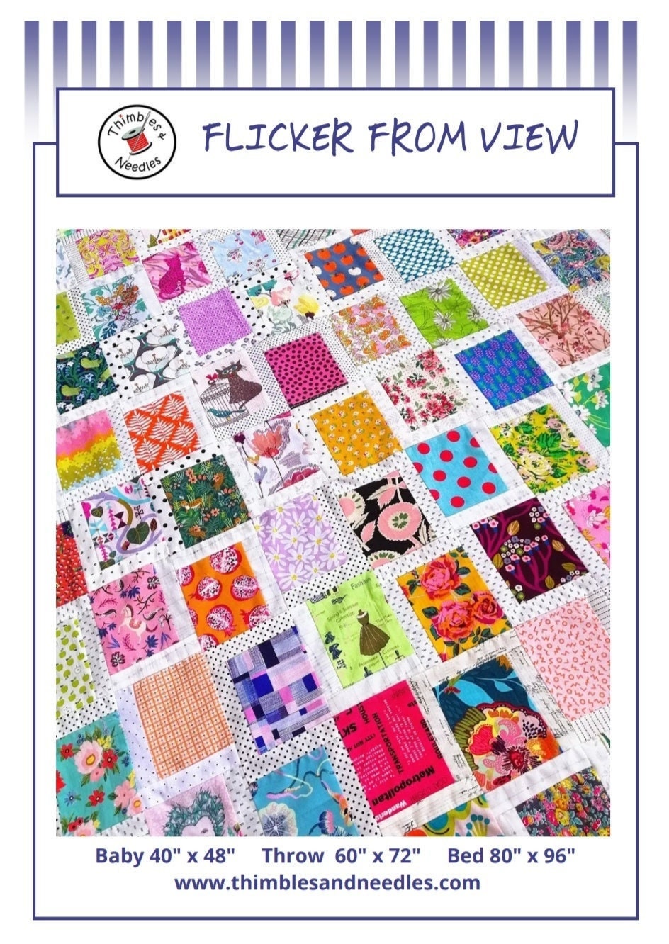Flicker From View PDF quilt pattern fast scrap quilt Baby quilt Digital Download