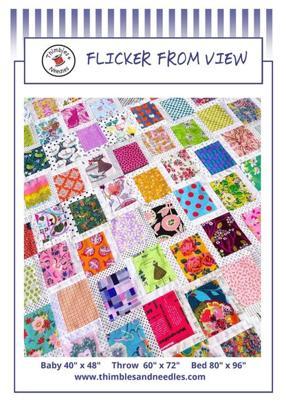 Flicker From View PDF quilt pattern fast scrap quilt Baby quilt Digital Download