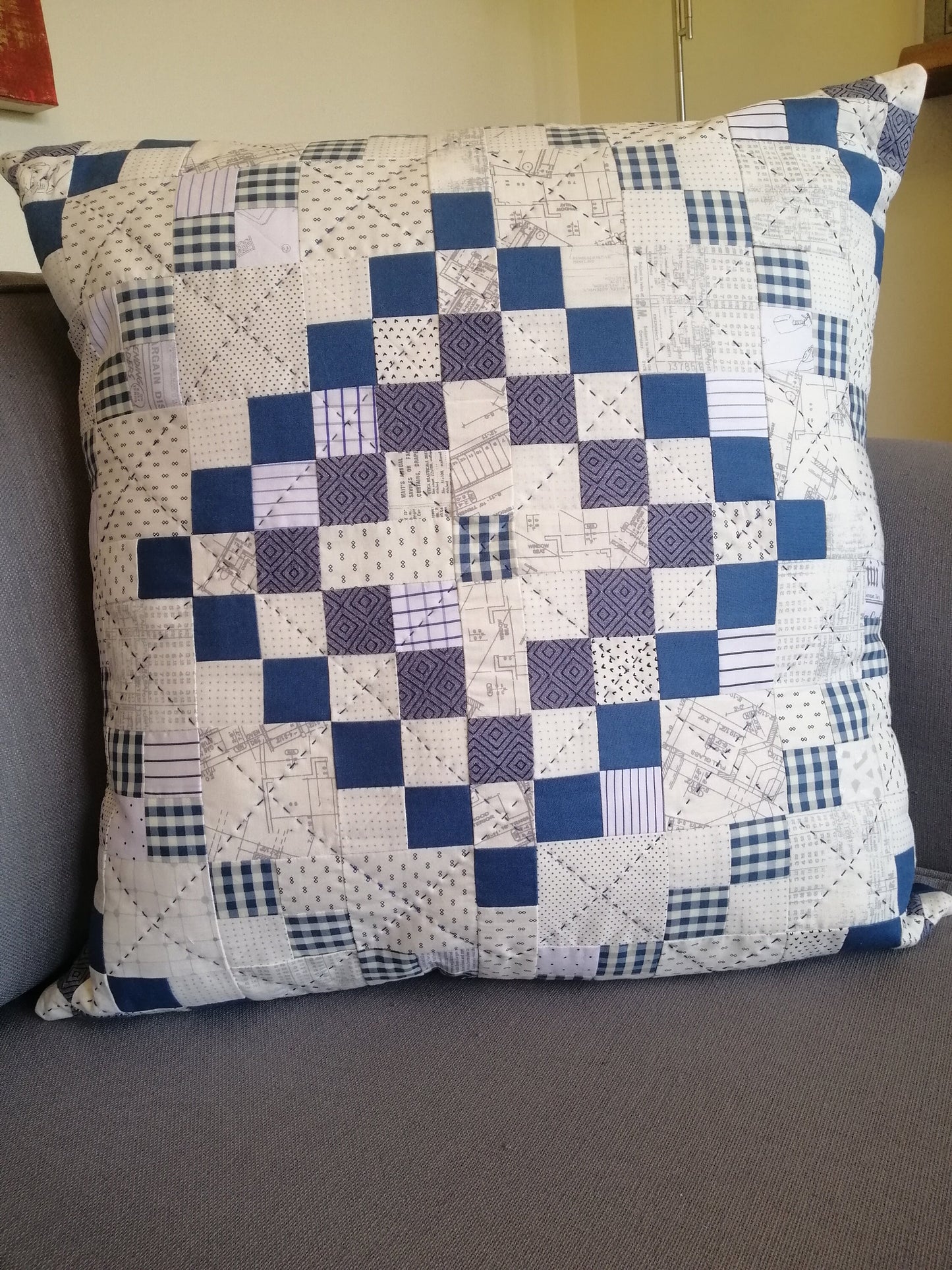 Atlas cushion pattern patchwork European pillow cover Digital Download