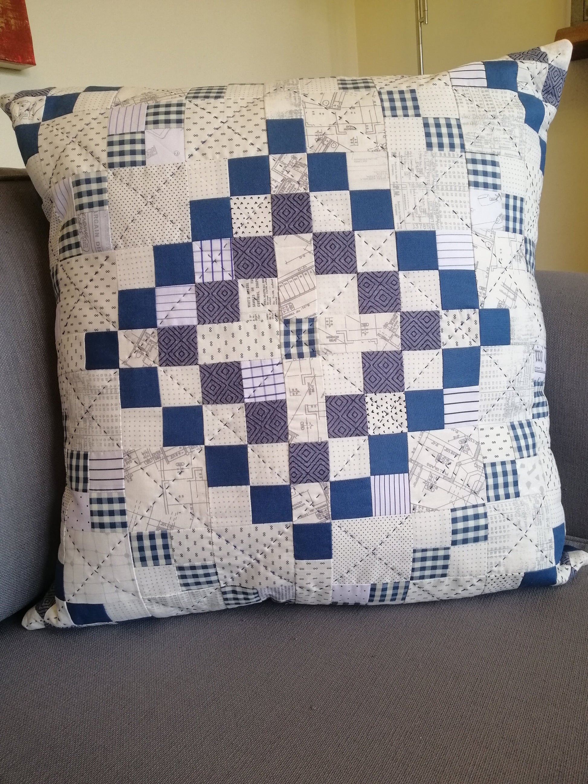 Atlas cushion pattern patchwork European pillow cover Digital Download