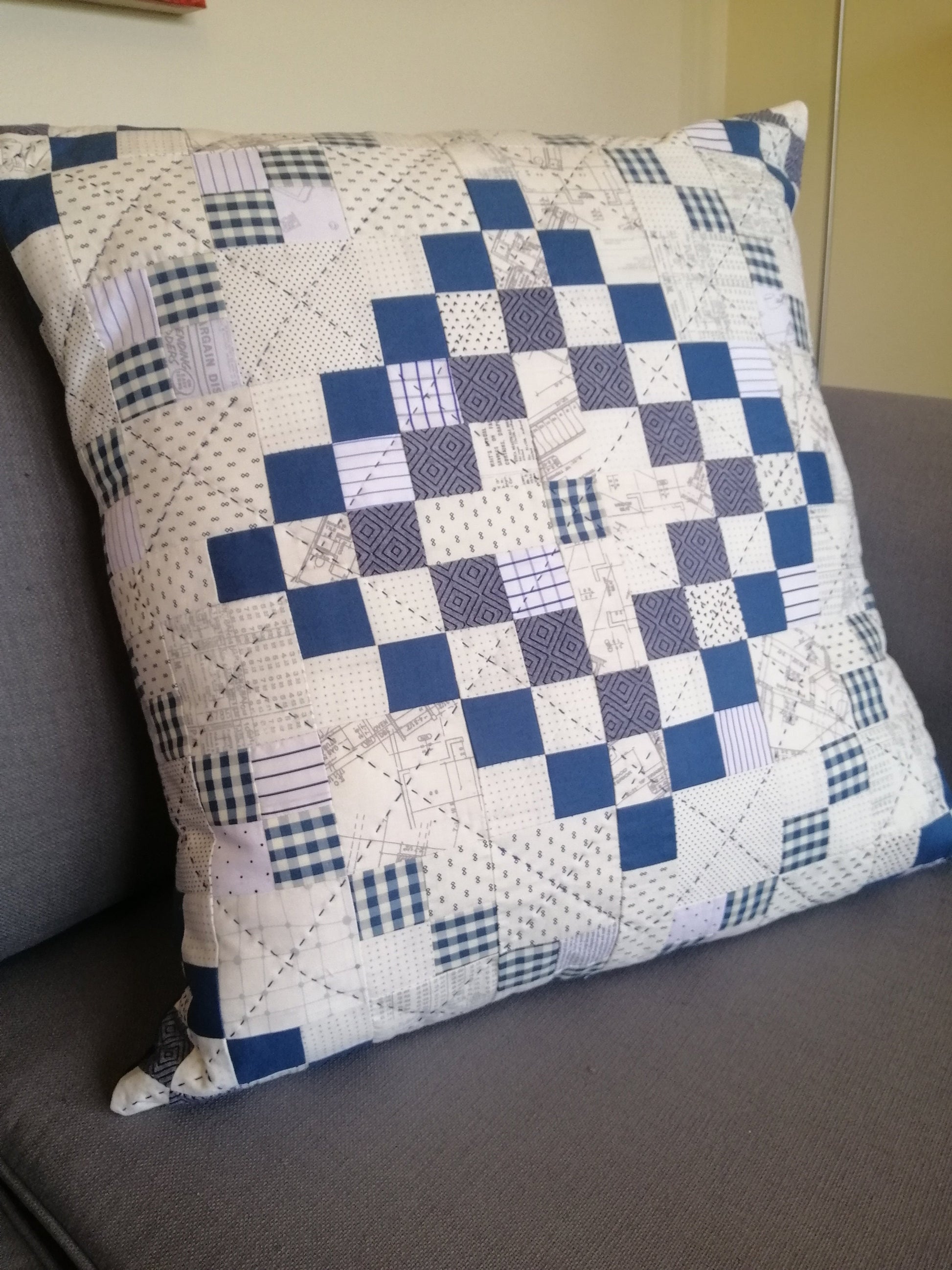 Atlas cushion pattern patchwork European pillow cover Digital Download