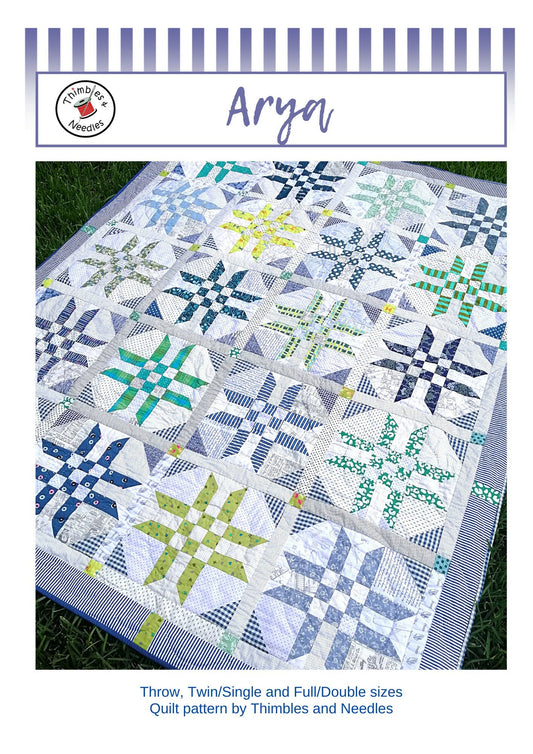 Arya quilt pattern PDF Digital Download scrap quilt