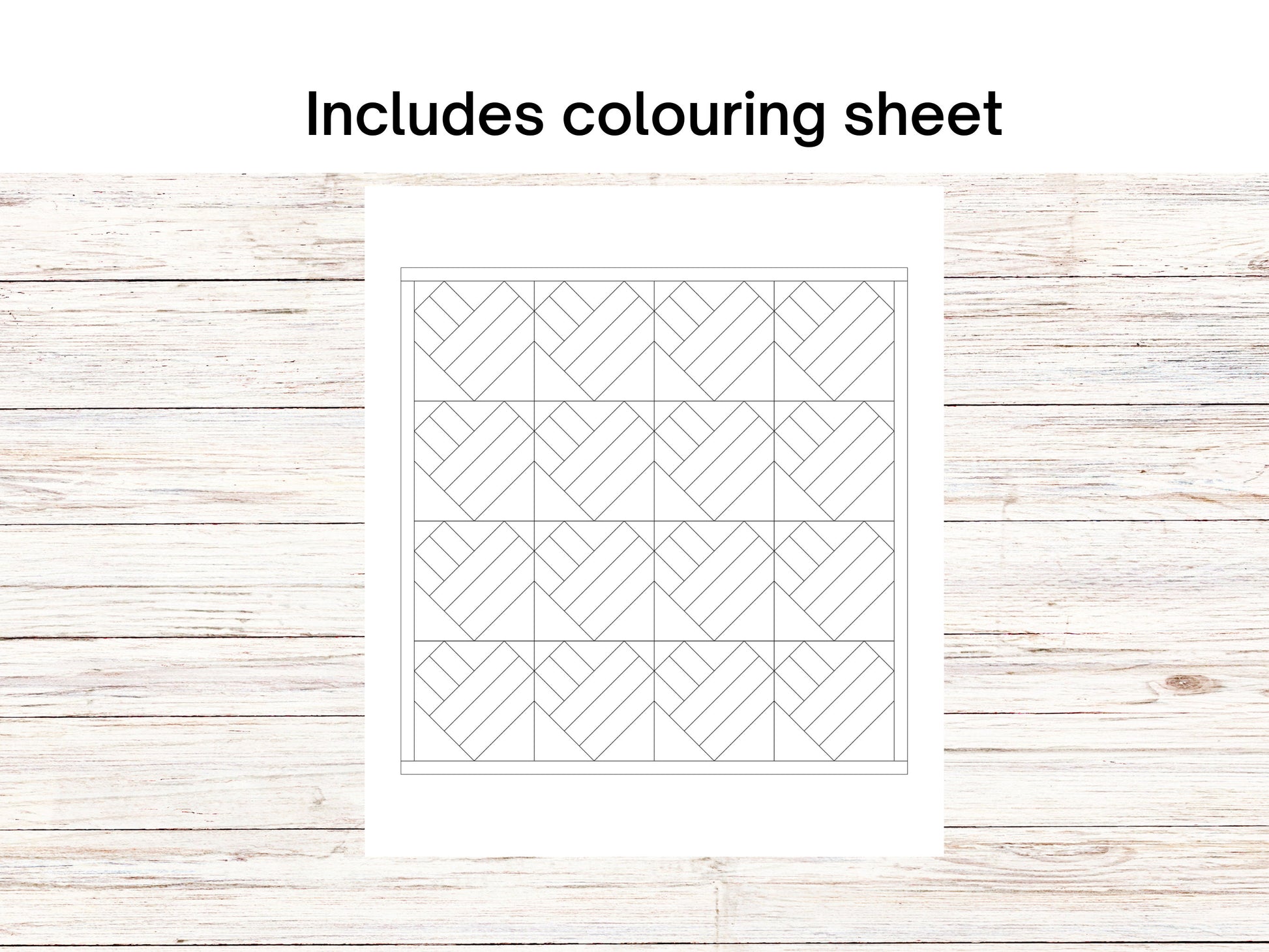 Striped Heart Foundation Paper Piecing FPP Mini quilt block pattern Digital Download