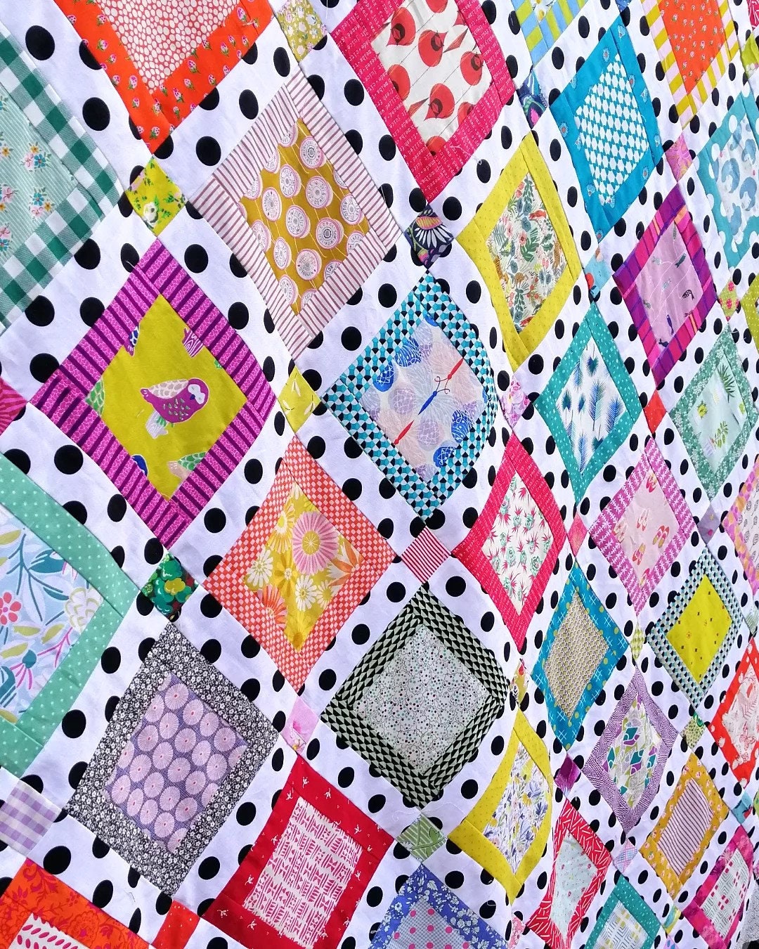 Snap Shots scrappy Digital download quilt pattern PDF Digital Download