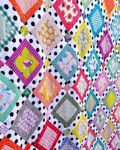 Snap Shots scrappy Digital download quilt pattern PDF Digital Download