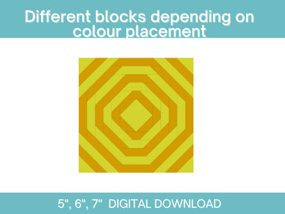 Pineapple Foundation Paper Piecing FPP quilt block pattern Digital Download