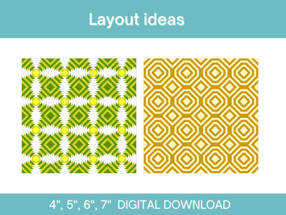 Pineapple Foundation Paper Piecing FPP quilt block pattern Digital Download