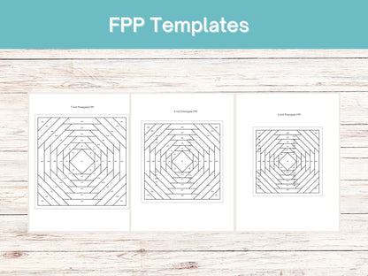Pineapple Foundation Paper Piecing FPP quilt block pattern Digital Download