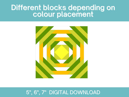 Pineapple Foundation Paper Piecing FPP quilt block pattern Digital Download