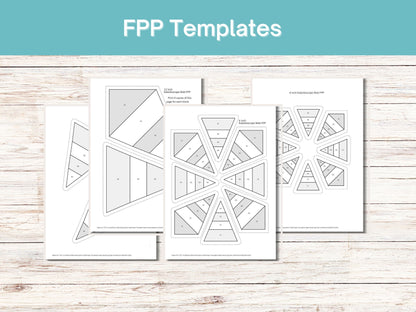 Kaleidoscope Web Foundation Paper Piecing FPP quilt block pattern Digital Download
