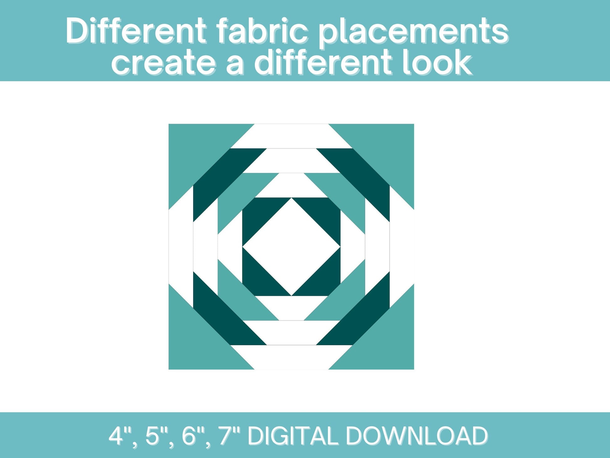 Simple Pineapple Foundation Paper Piecing FPP quilt block pattern Digital Download
