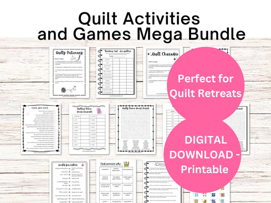 Quilt Games, Quilting Games, Quilting Party Games, Quilt Club Game, Quilt Retreat, Name That Quilt Block, Quilt Activities Bundle, PDF