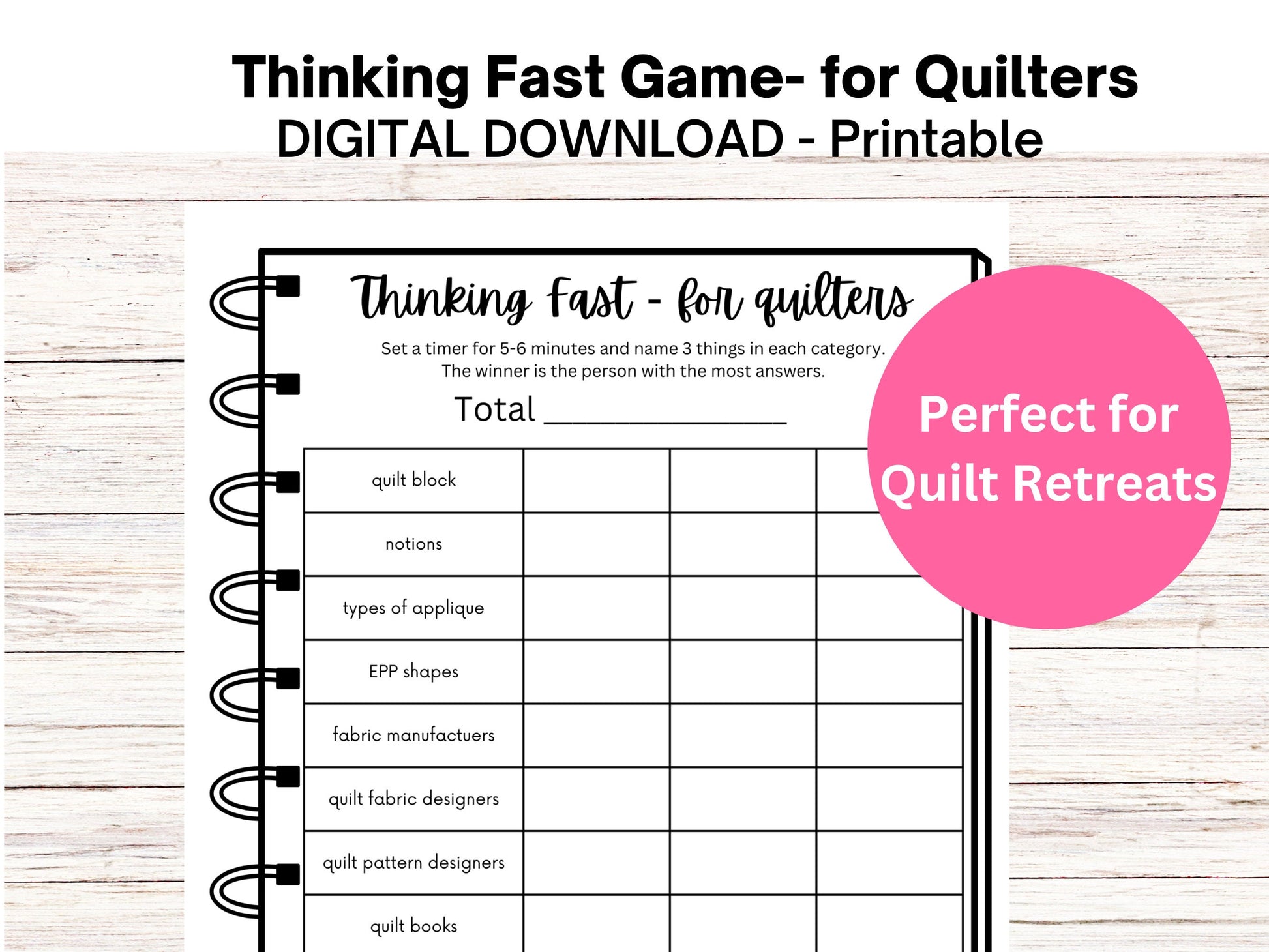 Quilt Games, Quilting Games, Quilting Party Games, Quilt Club Game, Quilt Retreat, Name That Quilt Block, Quilt Activities Bundle, PDF