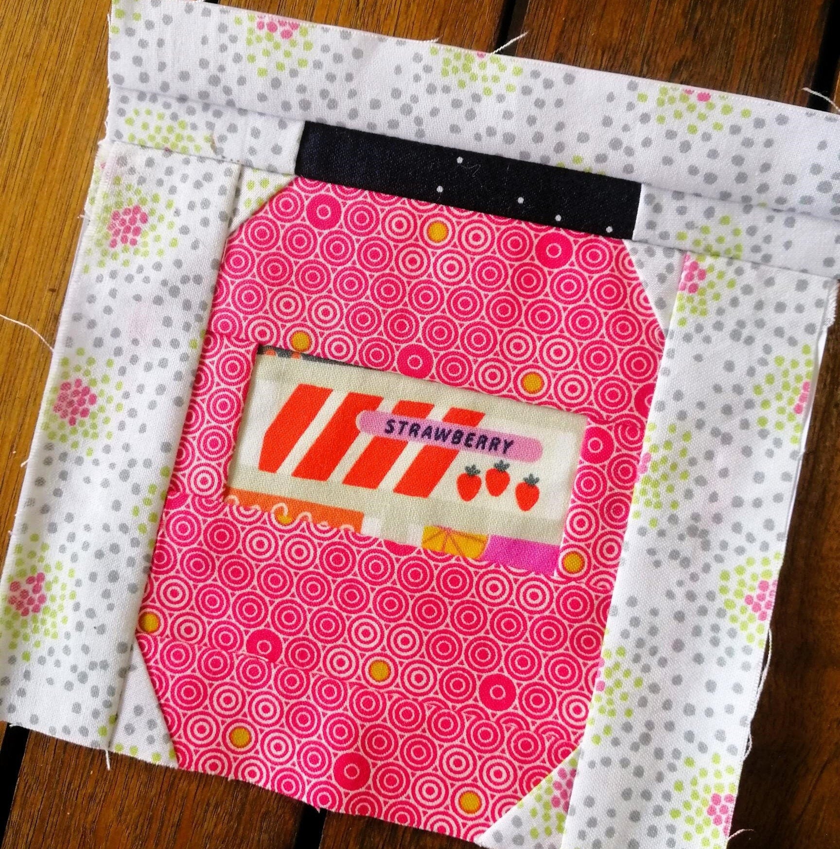 Mason Jar FPP Foundation Paper Piecing quilt block pattern Digital Download