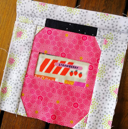 Mason Jar FPP Foundation Paper Piecing quilt block pattern Digital Download