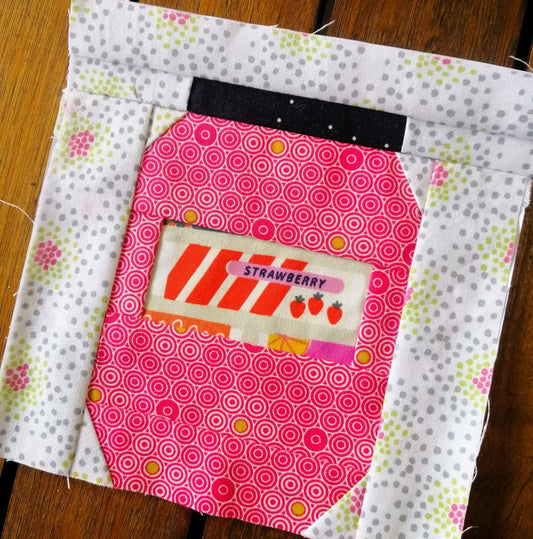 Mason Jar FPP Foundation Paper Piecing quilt block pattern Digital Download
