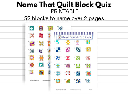 Quilt Games, Quilting Games, Quilting Party Games, Quilt Club Game, Quilt Retreat, Name That Quilt Block, Quilt Activities Bundle, PDF