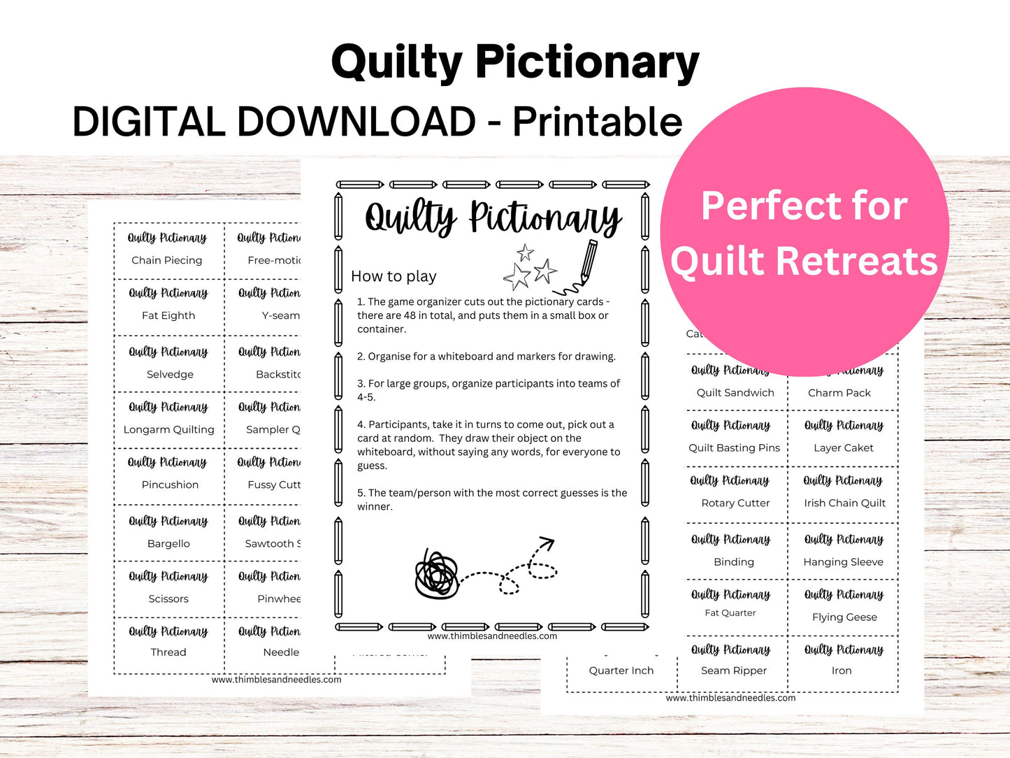 Quilt Games, Quilting Games, Quilting Party Games, Quilt Club Game, Quilt Retreat, Name That Quilt Block, Quilt Activities Bundle, PDF