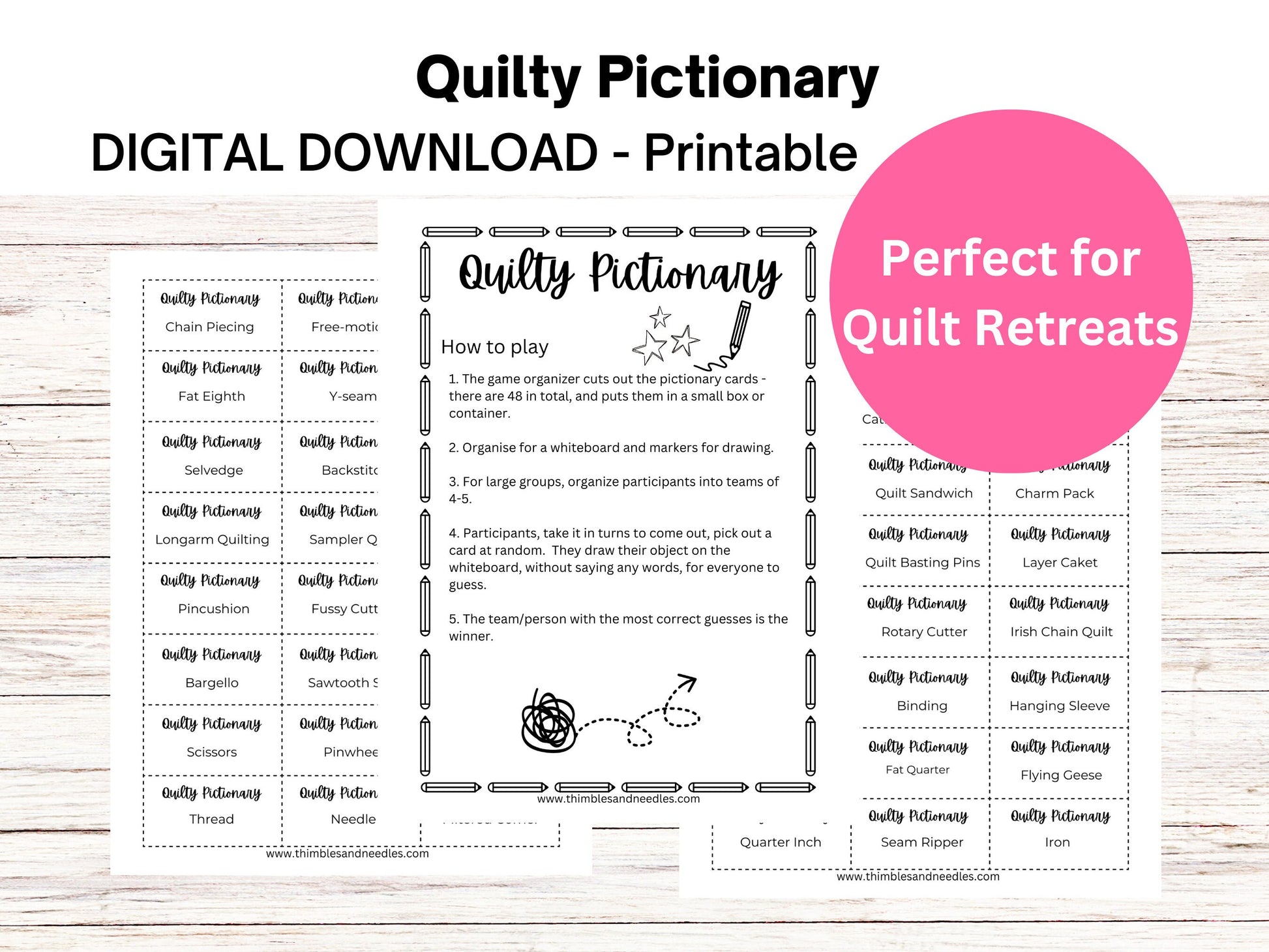 Quilt Games, Quilting Games, Quilting Party Games, Quilt Club Game, Quilt Retreat, Name That Quilt Block, Quilt Activities Bundle, PDF