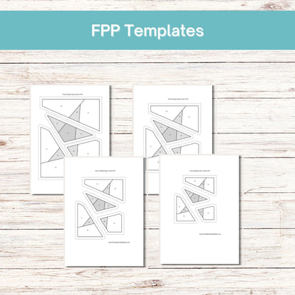 Five Pointed Star FPP Foundation Paper Piecing quilt block pattern Digital Download
