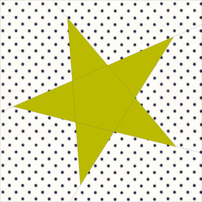 Five Pointed Star FPP Foundation Paper Piecing quilt block pattern Digital Download