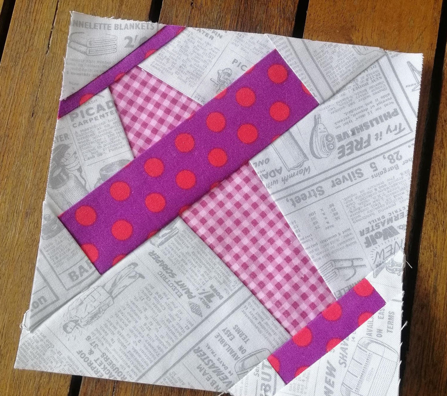 Aeroplane (Airplane) FPP Foundation Paper Piecing quilt block pattern Digital Download