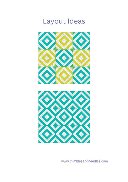 Courthouse on Point FPP Foundation Paper Piecing quilt block pattern Digital Download
