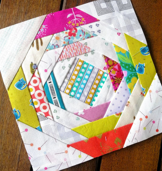 Simple Pineapple Foundation Paper Piecing FPP quilt block pattern Digital Download