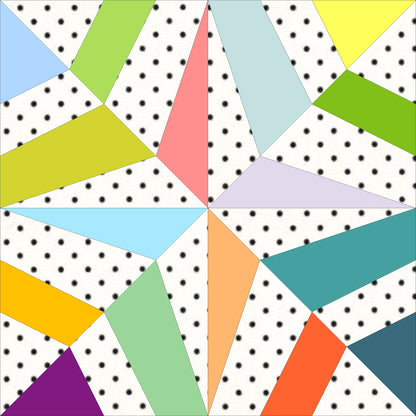 Web Star FPP Foundation Paper Piecing quilt block pattern Digital Download