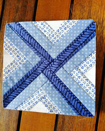 Woven Twirl FPP Foundation Paper Piecing quilt block pattern Digital Download