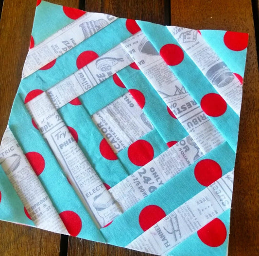 Courthouse on Point FPP Foundation Paper Piecing quilt block pattern Digital Download