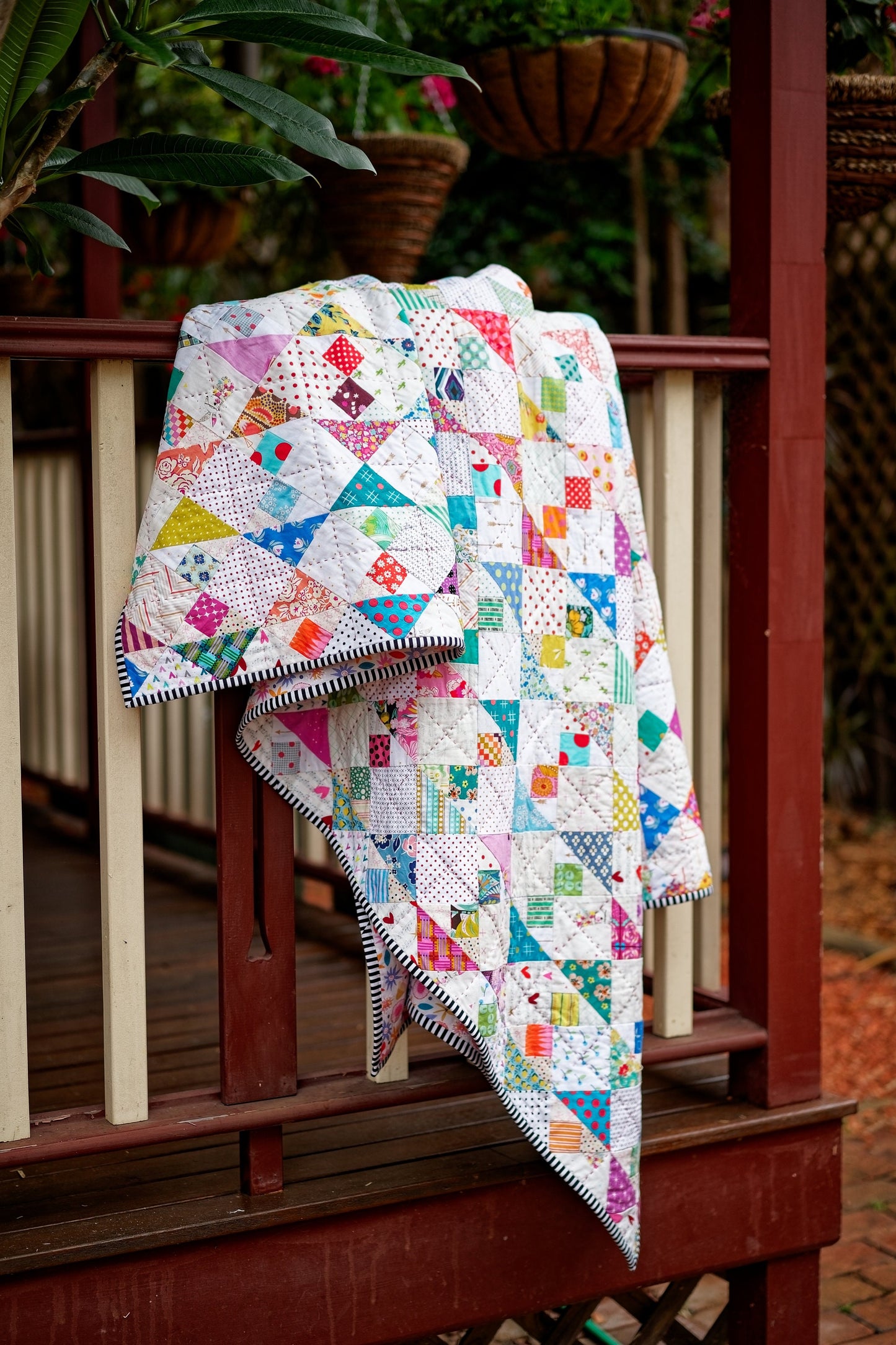 Feel The Tide PDF quilt pattern Scrap quilt throw quilt Thimbles and Needles patchwork