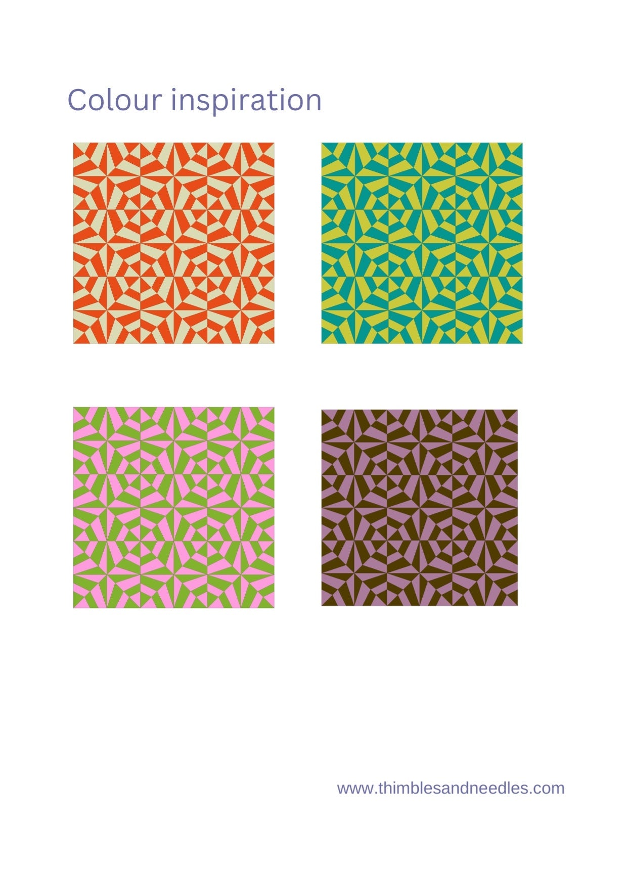 Web Star FPP Foundation Paper Piecing quilt block pattern Digital Download