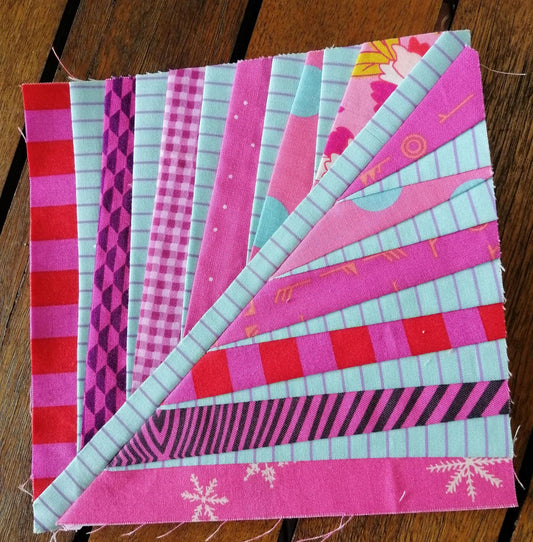 Palm Leaf FPP Foundation Paper Piecing quilt block pattern Digital Download