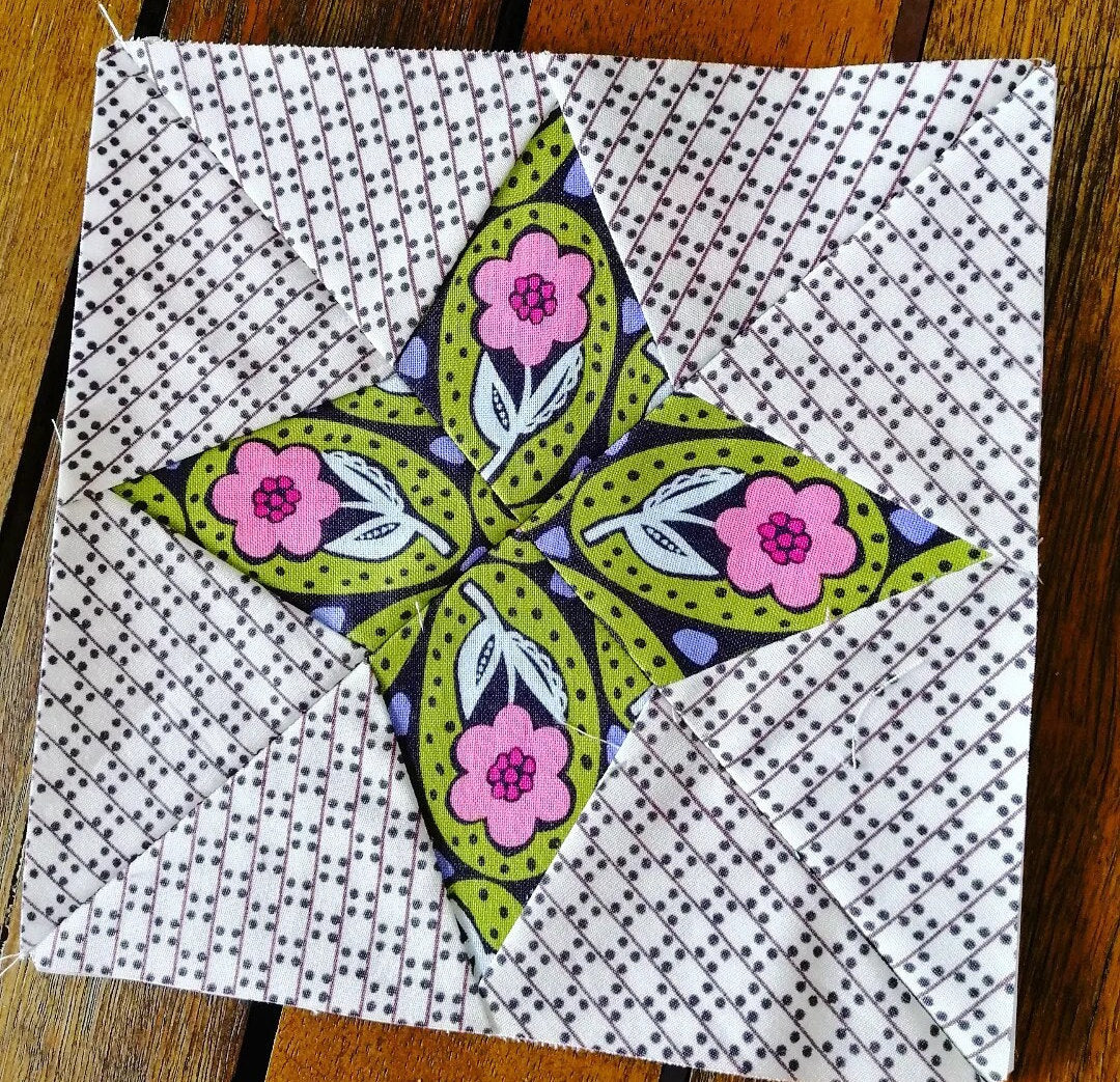 4 Pointed Star FPP Foundation Paper Piecing quilt block pattern Digital Download