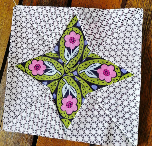 4 Pointed Star FPP Foundation Paper Piecing quilt block pattern Digital Download
