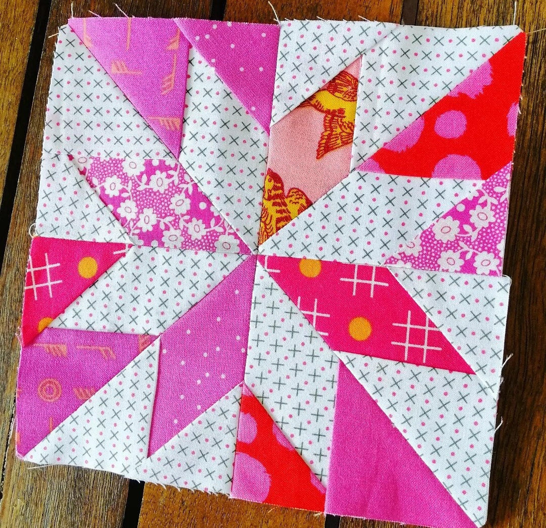 8 Pointed Star LeMoyne Liberty Star FPP Foundation Paper Piecing quilt block pattern Digital Download