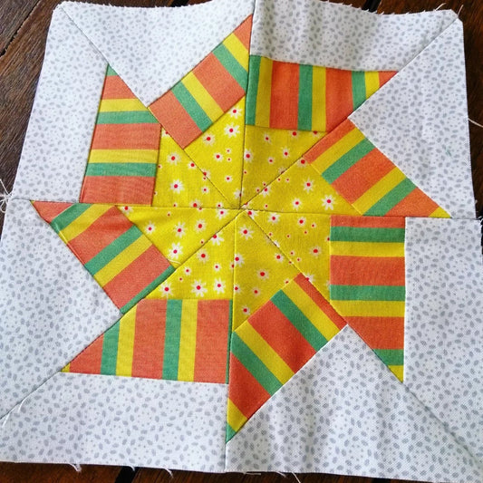 Double Pinwheel FPP Foundation Paper Piecing quilt block pattern Digital Download