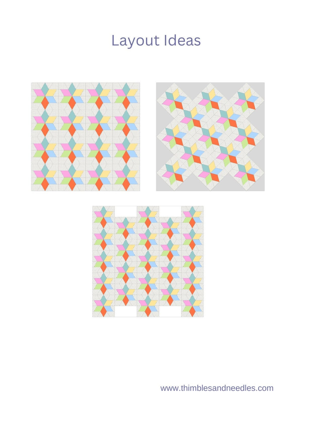 Six Pointed Star FPP Foundation Paper Piecing quilt block pattern Digital Download