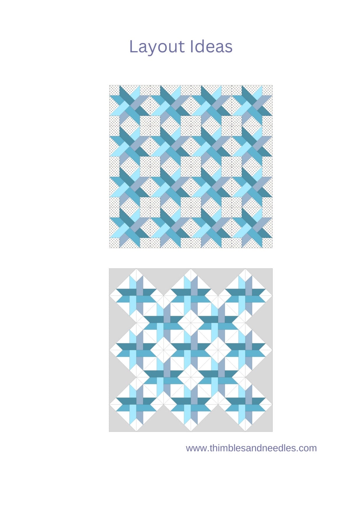 Ribbon Star FPP Foundation Paper Piecing quilt block pattern Digital Download