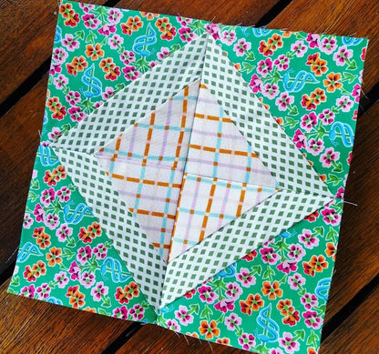 Diamond in a Square FPP Foundation Paper Piecing quilt block pattern Digital Download