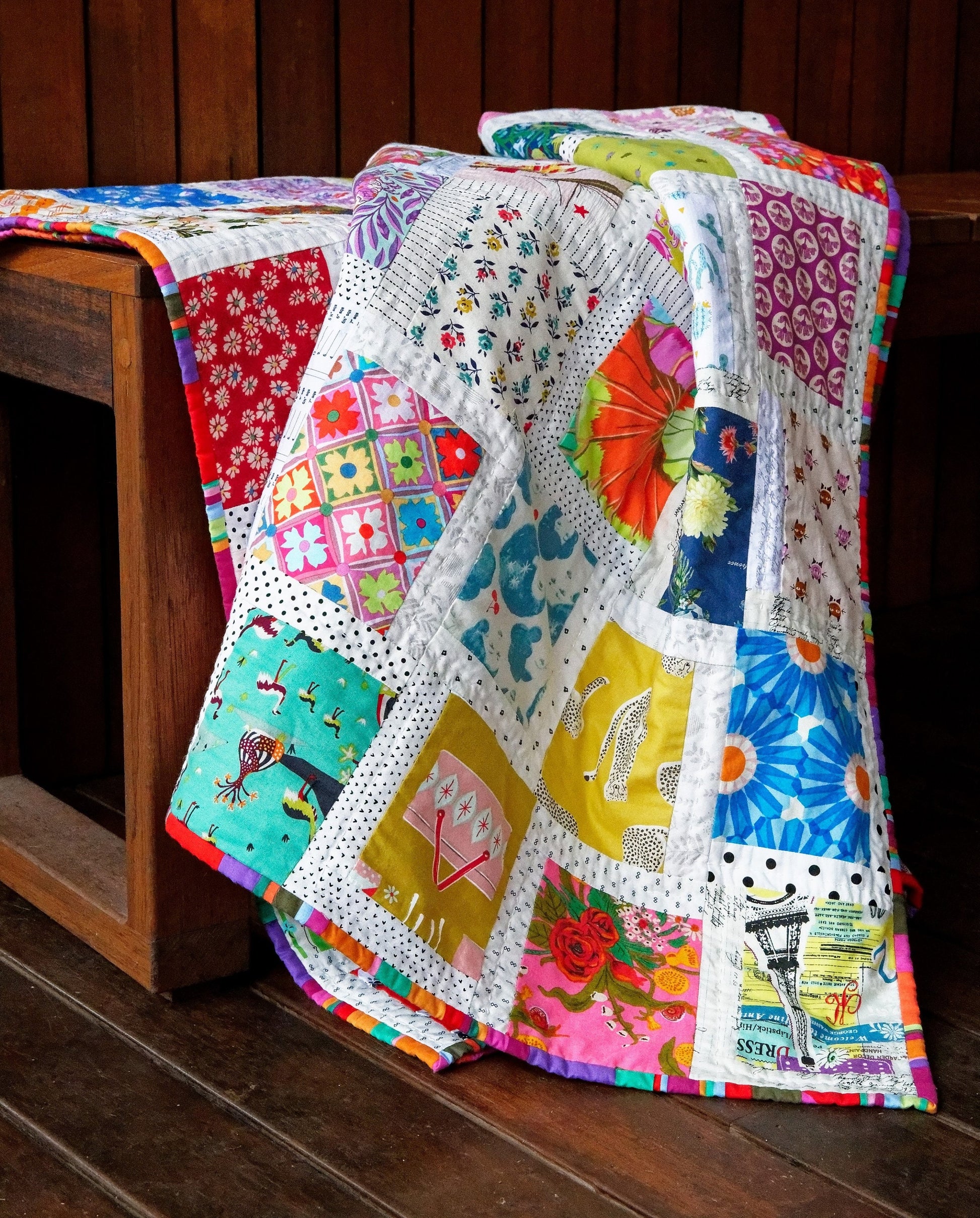 Flicker From View PDF quilt pattern fast scrap quilt Baby quilt Digital Download