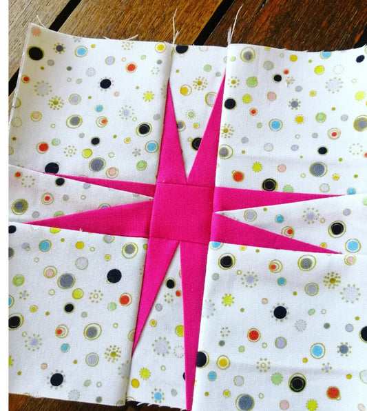 Wonky Star FPP Foundation Paper Piecing quilt block pattern Digital Download