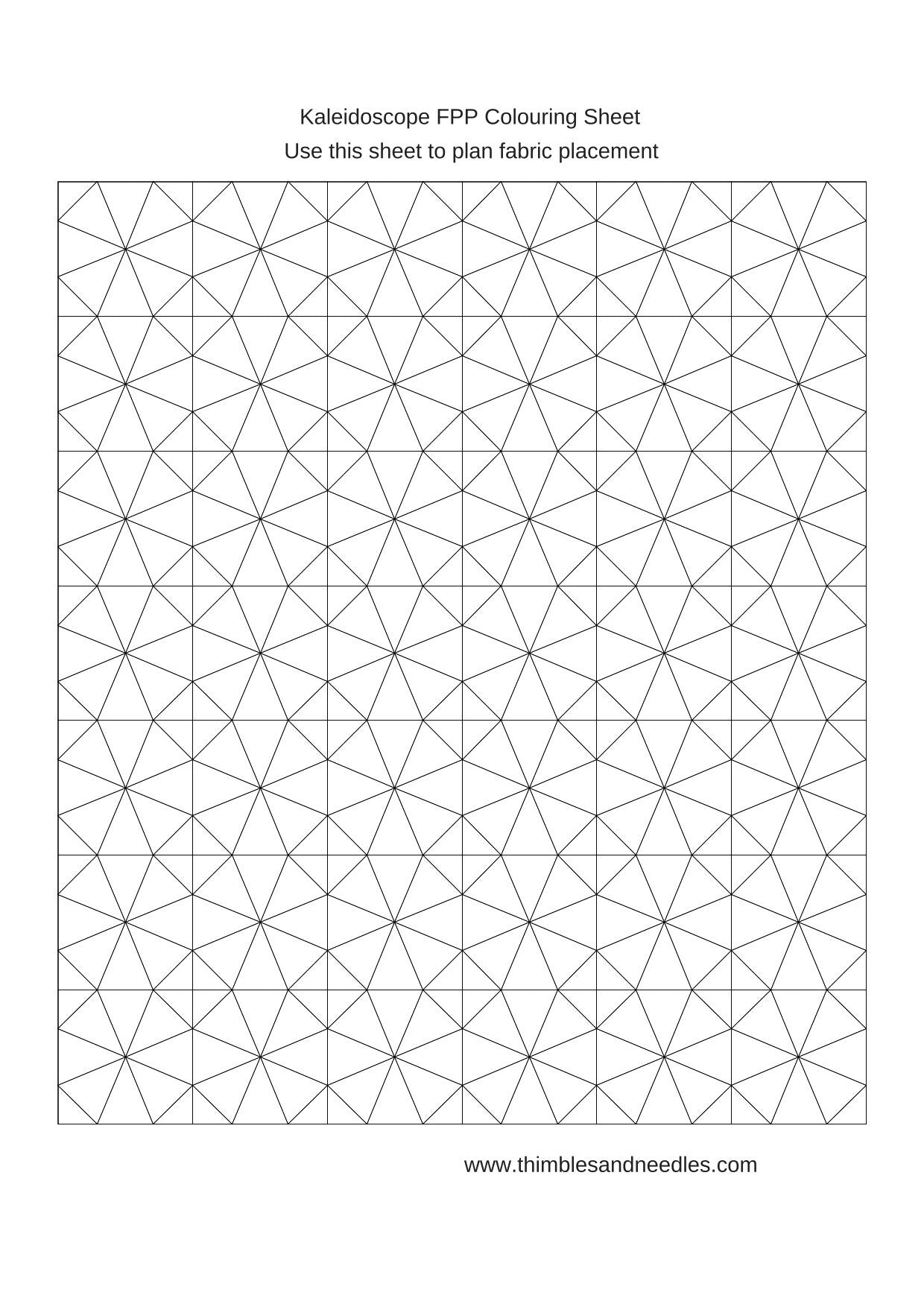 Kaleidoscope FPP Foundation Paper Piecing quilt block pattern Digital Download