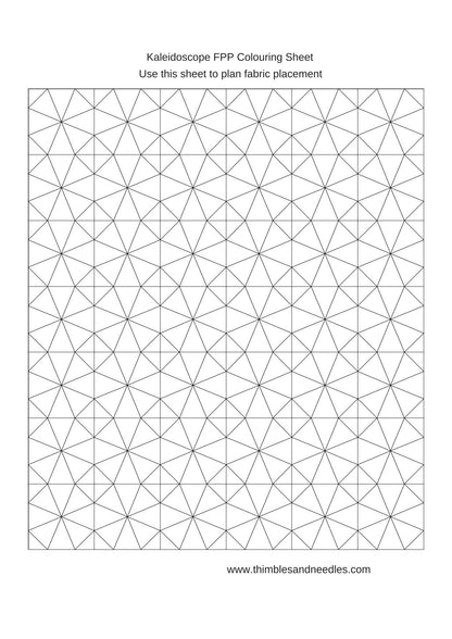 Kaleidoscope FPP Foundation Paper Piecing quilt block pattern Digital Download