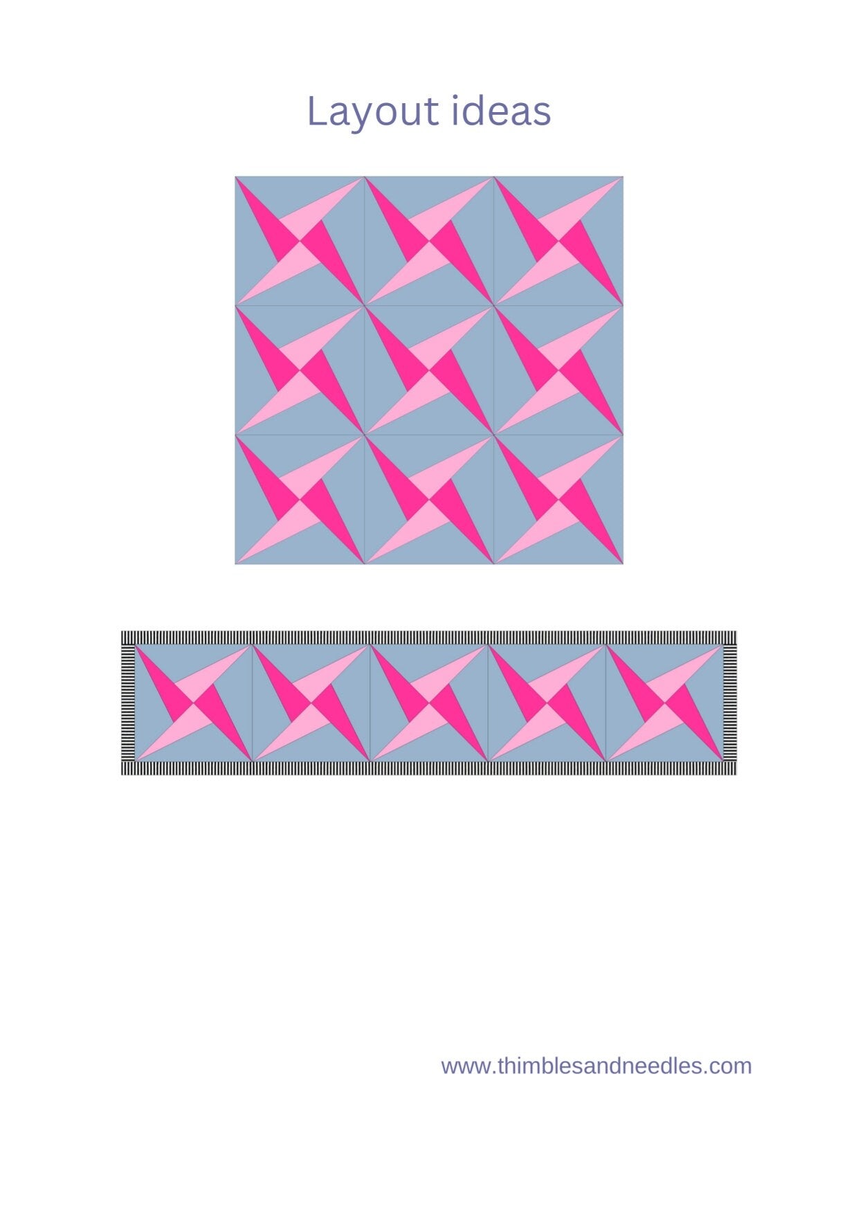 Criss Cross FPP Foundation Paper Piecing quilt block pattern Digital Download