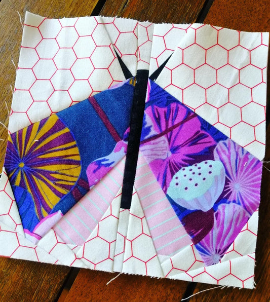 Moth FPP Foundation Paper Piecing quilt block pattern Digital Download