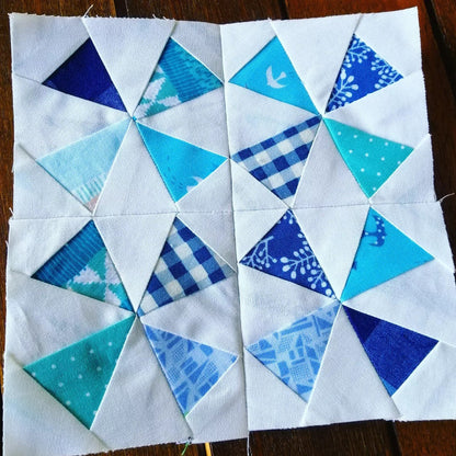 Kaleidoscope FPP Foundation Paper Piecing quilt block pattern Digital Download