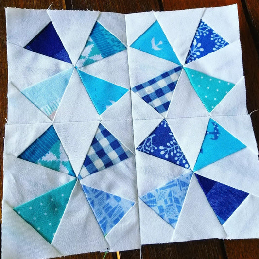 Kaleidoscope FPP Foundation Paper Piecing quilt block pattern Digital Download